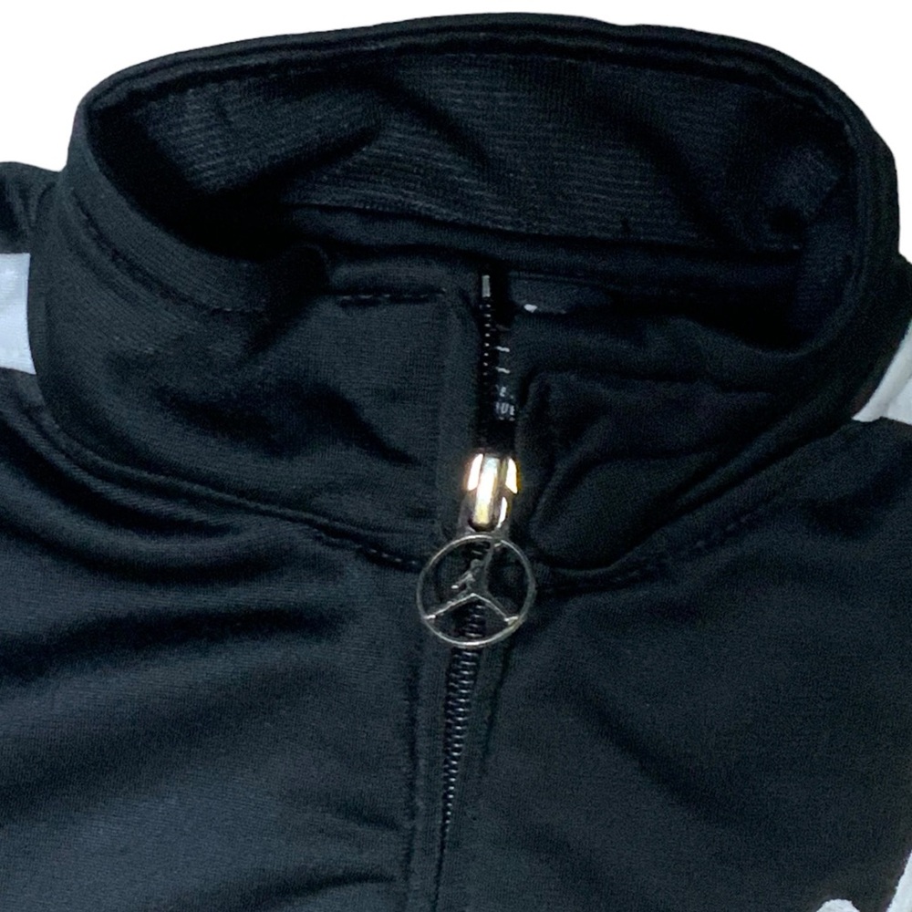 Air Jordan Jacket Zip Up Basketball Starter Red White Stripe Black Boys 4T - Picture 5 of 16